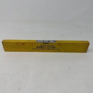 Vintage Blauvelt Station Wood Advertising Level Ruler Superior Nebr
